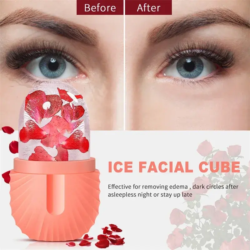 Silicone Ice Facial Roller Skin Care Beauty Lifting Contouring Ice mold Face Massager Skin Care Tool Ice Trays Facial Treatment