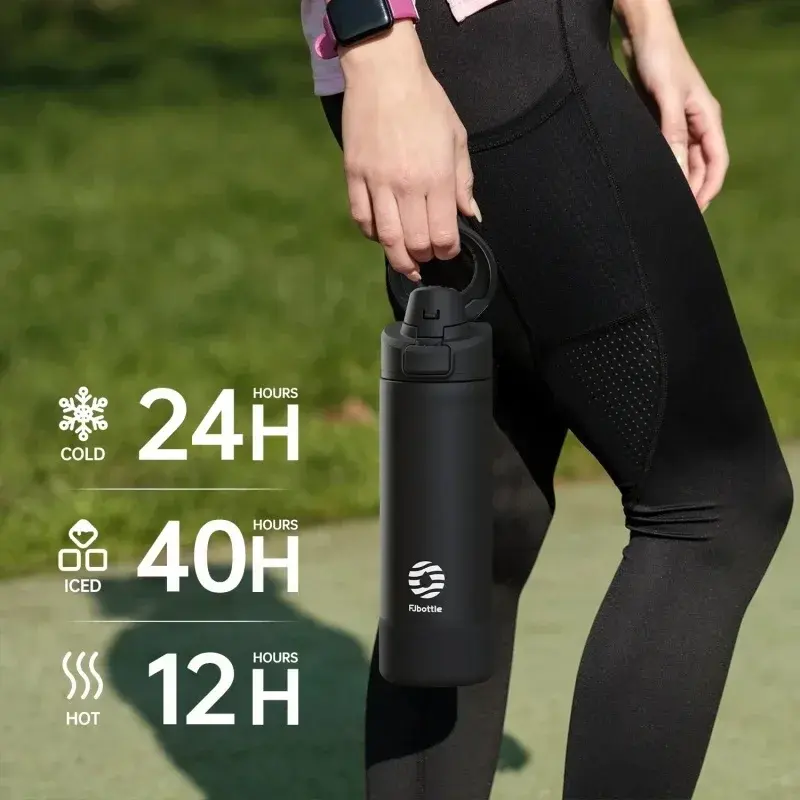 710/950ml Thermos bottle Stainless Steel Sports Water Bottle with Magnetic Phone Holder Insulation Cup Sports Fitness Drinkware