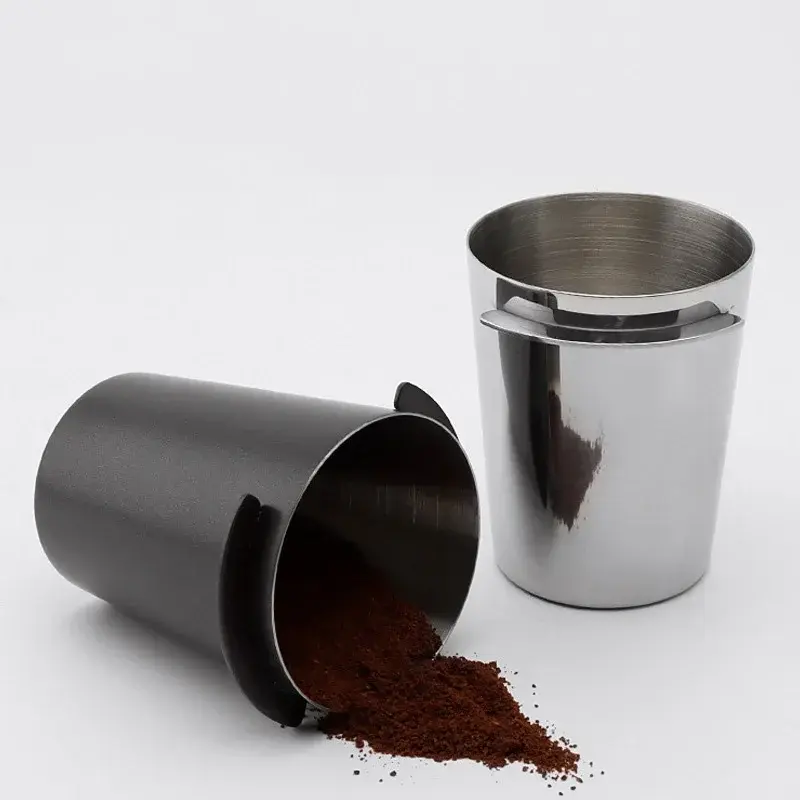 51/53/58mm Coffee Dosing Cup Stainless Steel Sniffing Mug for Espresso Machine Wear Resistant Coffee Dosing Cup Powder Feeder