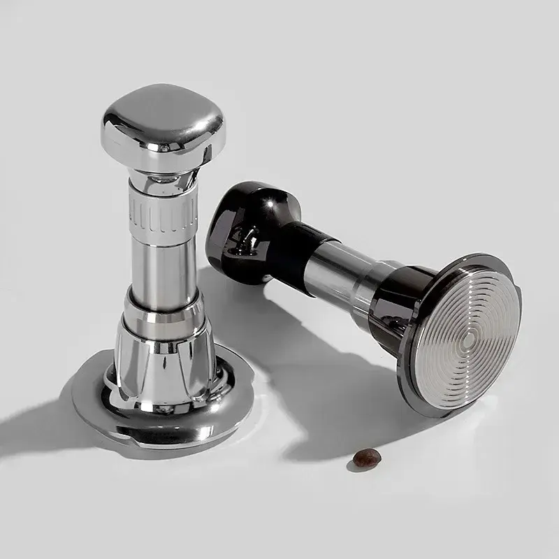 51/53/58mm Coffee Tamper Constant Pressure Calibrated Spring  Coffee Powder Press Threaded Bottom Espresso Distribution Tool