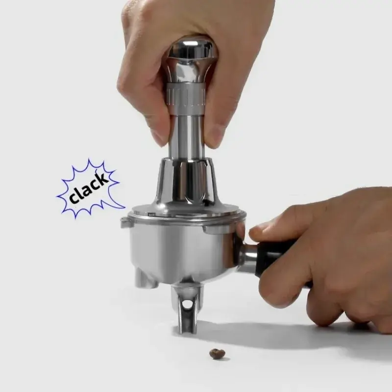 51/53/58mm Coffee Tamper Constant Pressure Calibrated Spring  Coffee Powder Press Threaded Bottom Espresso Distribution Tool