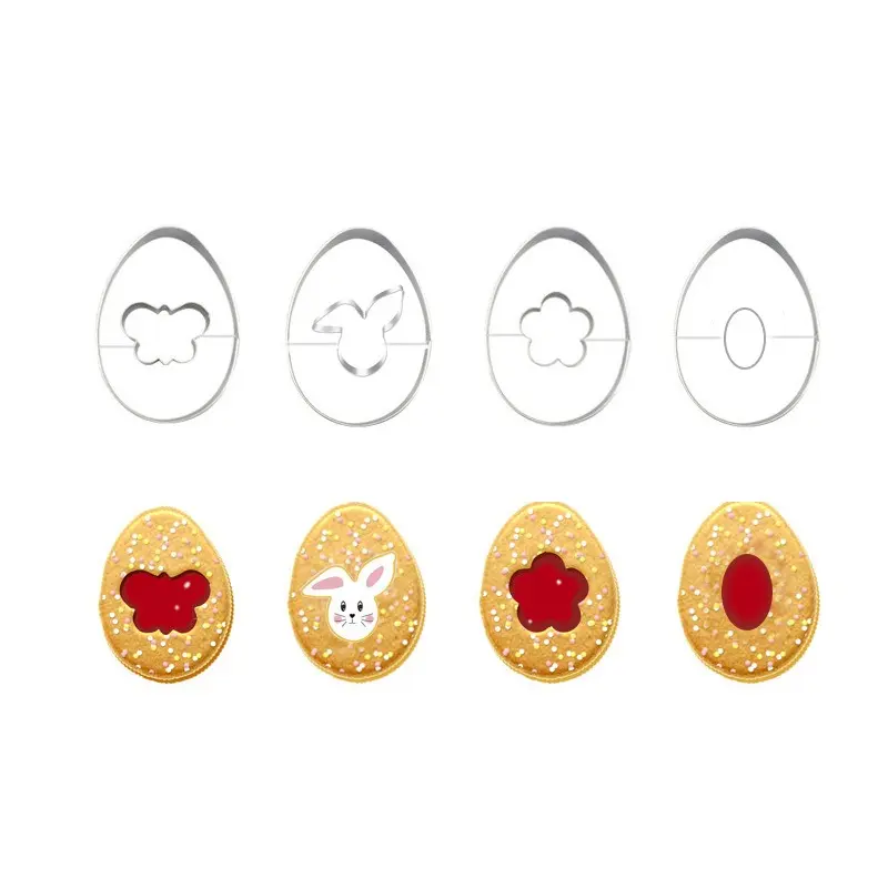5/8/9pcs Stainlness Steel Cookie Cutter Mould Set Mini Easter Pastry Cookies Sandwich Biscuit Baking Molds Cake Decoration Tools