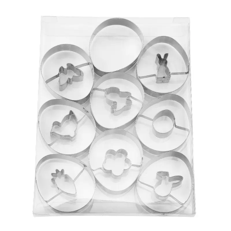 5/8/9pcs Stainlness Steel Cookie Cutter Mould Set Mini Easter Pastry Cookies Sandwich Biscuit Baking Molds Cake Decoration Tools
