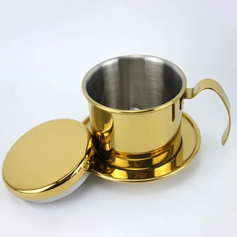 Coffee Hand Brewing Pot Vietnamese Pot Stainless Steel Coffee Drip Filter Cup Filter Filter Water Separator Coffee Brewing Tool