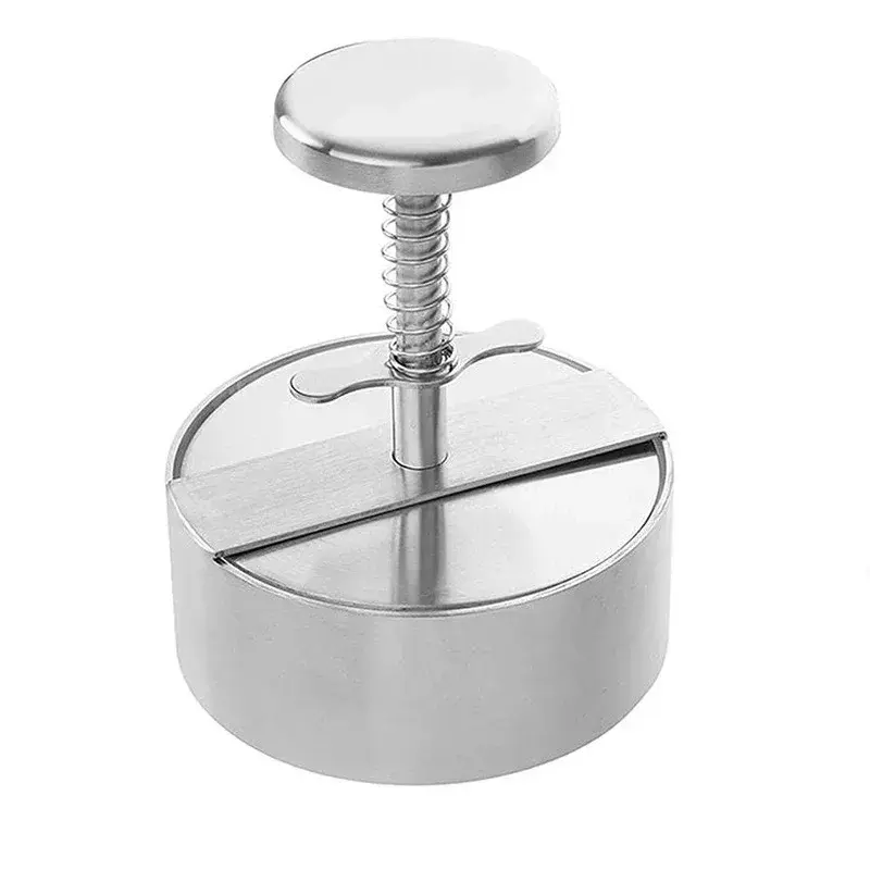 Hamburger Patty Maker Press 304 Stainless Steel Non-Stick Manual Rice Ball Mold Meat press Thickness Adjusted Beef BBQ Tools