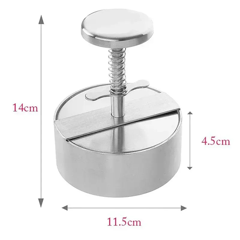 Hamburger Patty Maker Press 304 Stainless Steel Non-Stick Manual Rice Ball Mold Meat press Thickness Adjusted Beef BBQ Tools