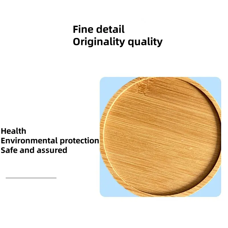 Bamboo Tea Coasters Multi-shaped Bamboo Tray Flower Pot Storage Coasters Kitchen Tableware Decoration Creative Coffee Coasters