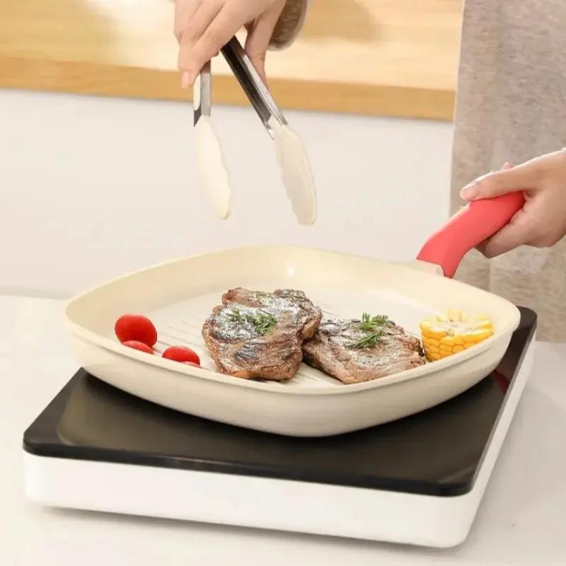 DONNOR Frying Pan Steak Omelet Pan Fried Meat Fish Breakfast Ceramic pot Anti Scald Handle Non-stick Pan For Induction Gas Stove
