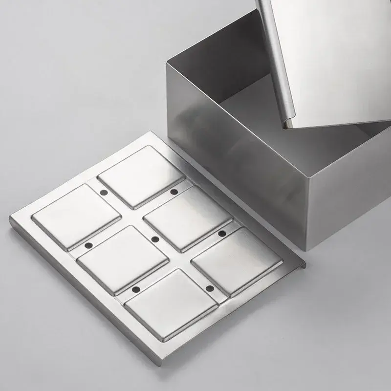 Homemade Tofu Mold DIY Square Tofu Making Mold Stainless Steel Household Tofu Bottom Drainage Design Kitchen Cooking Tools