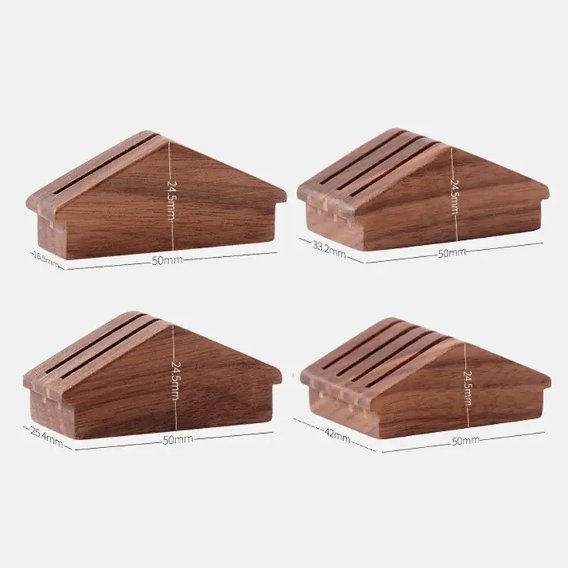 51/53/58mm Coffee Filter Screen Holder Reusable Walnut Wood Espresso Filter Screen Stand Machine Mesh Screen Base Holder