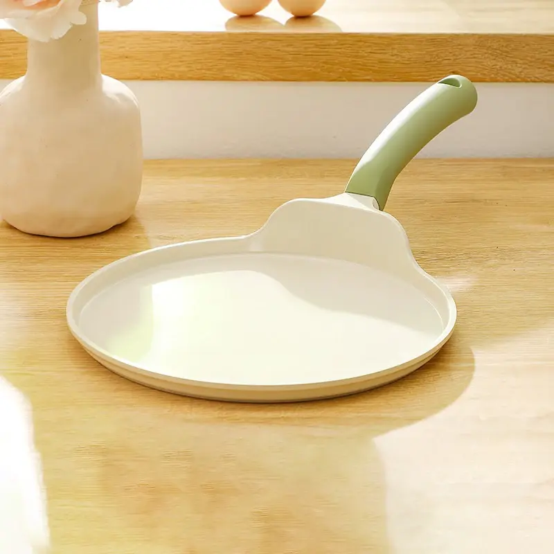 DONNOR 24cm Ceramic Glaze Frying Pan Non-stick Pizza Pancake Pan Breakfast Egg Crepes Pan kitchen Cooker For Induction Gas Stove