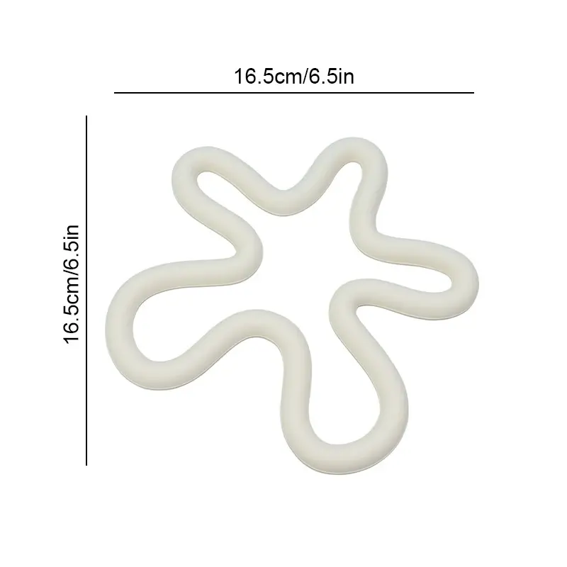 Irregular Silicone Table Mat Geometrical Heat Resistant Drink Cup Coasters Non-slip Pot Holder Placemat Kitchen Pan Pads