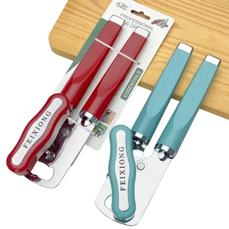 Stainless Steel Can Opener Beer Bottle Opener Non-slip Handle Multi-functional Bottle Opener Rotatable Knife Head Kitchen Gadget