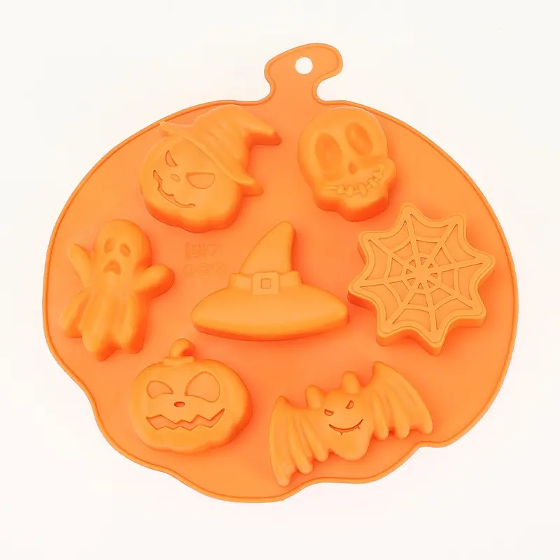 Silicone Chocolate Baking Molds Halloween Scary Pumpkin Cake Mold Ghost Hat Skull Ice tray Candy Jelly Fondant Cookies Molds