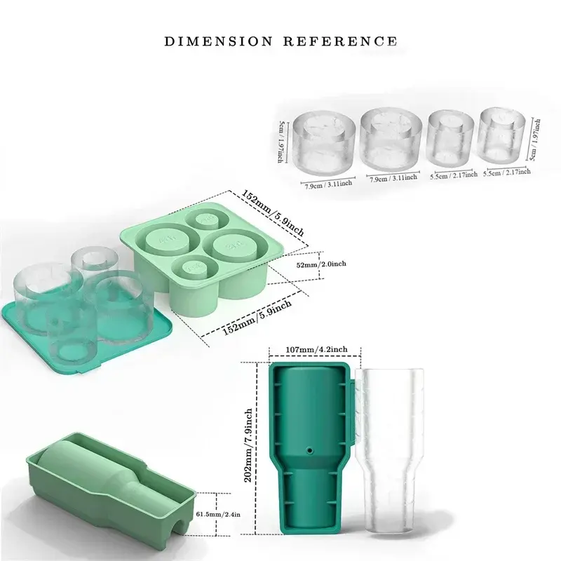 Summer cold drink making Ice Mould Trays For Stanley tumblers Silicone Ice Making Beverage Cup Maker Ice Mold For Water Cup