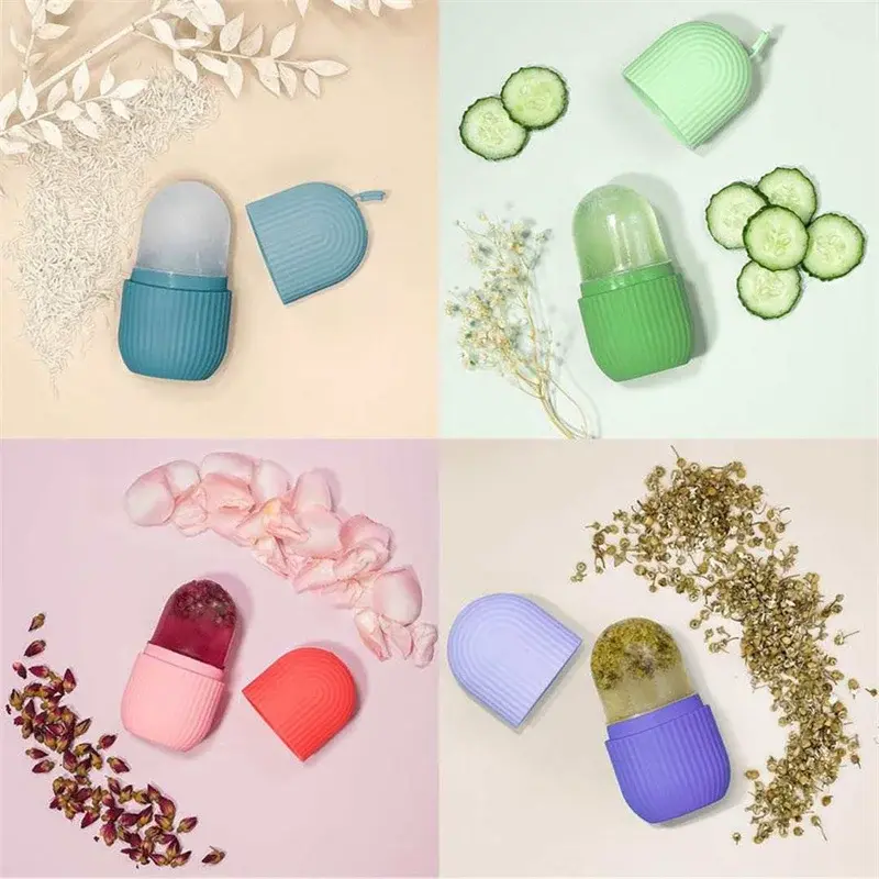 Silicone Face ice mold Skin Care Beauty Ice Facial Roller Face Massager Ice Trays Beauty Lifting Contouring Tools