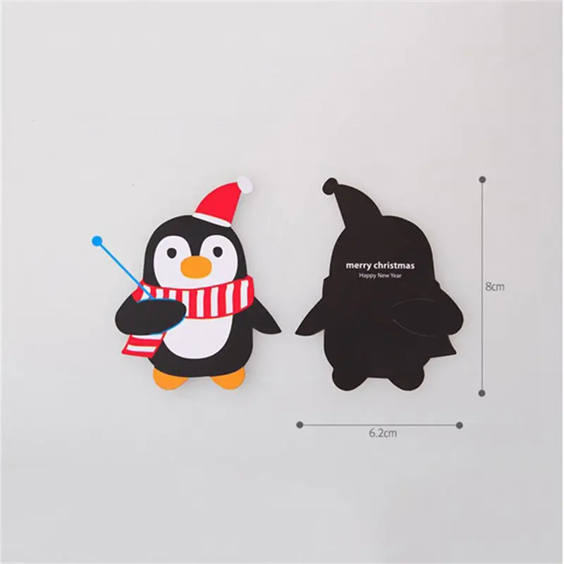 50-200Pcs Cartoons Santa Lollipop Paper Cards Christmas Lollipop Stick Safe Paper Candy Chocolate  Xmas Decor DIY Gift Package
