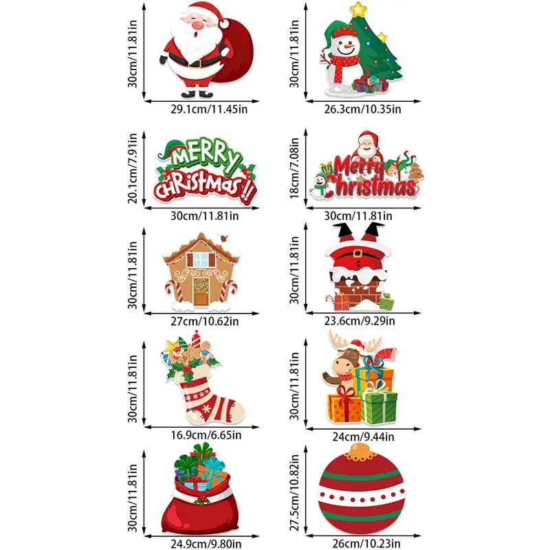 1pair Merry Christmas Decoration Door Hanging Banner Santa Claus Elf Couplet Xmas Hanging Decor For Yard Front Door Xmas Gifts