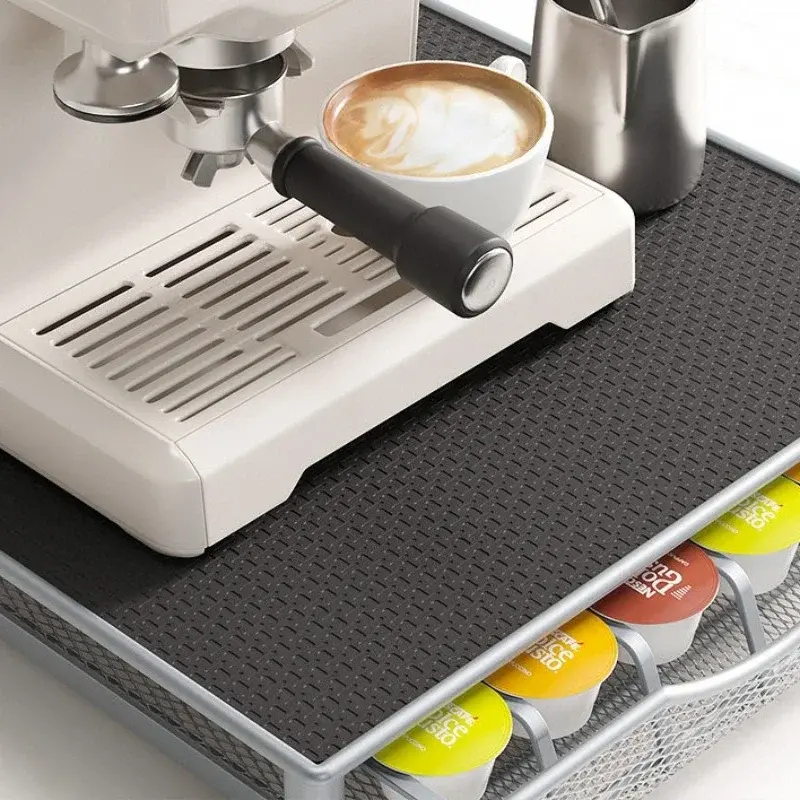 Coffee Capsule Storage Rack Carbon Steel Storage Drawer Coffee Machine Base Drawer Storage Shelf Desktop Tea Bag Storage Box