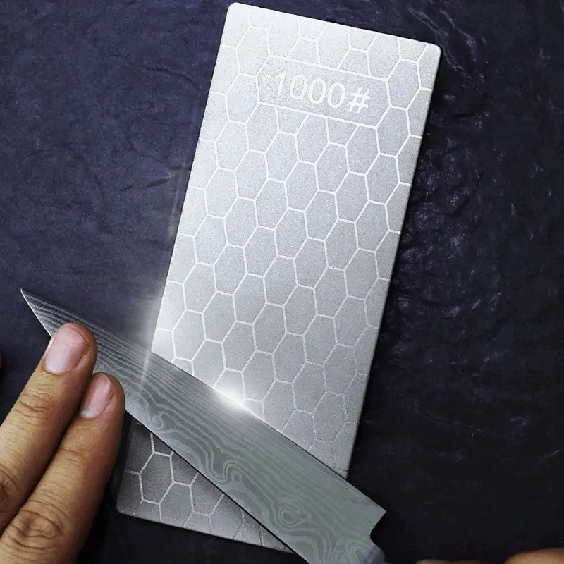 Kitchen tools Diamond Knives Sharpening Stone 600# 800# 1000#  Whetstone Grindstone Ultra-thin Honeycomb Manual Knife Sharpener