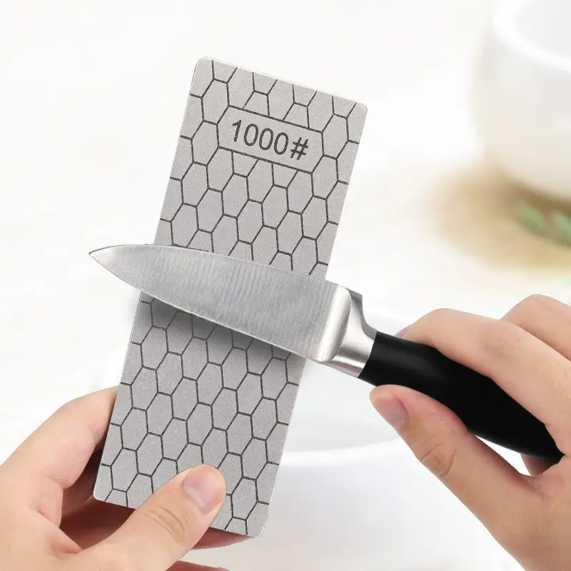 Kitchen tools Diamond Knives Sharpening Stone 600# 800# 1000#  Whetstone Grindstone Ultra-thin Honeycomb Manual Knife Sharpener