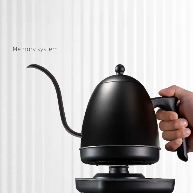 Gooseneck Hand Brew Coffee Pot Thermo Pot Smart Temperature Control Pot Stainless Steel Drip Coffee Brewing Rapid Heating Kettle