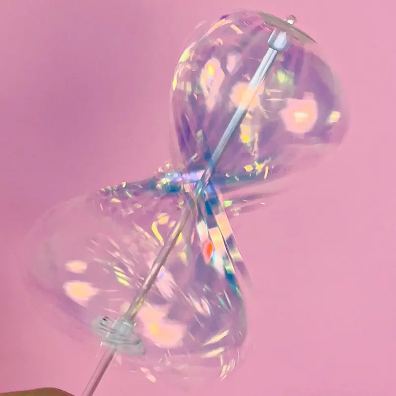 Rainbow Spinner Children's Versatile Twist Stick Magic Color Bubble Spinner Magic Stick Fairy Stick Rainbow Circle Spinner Stick