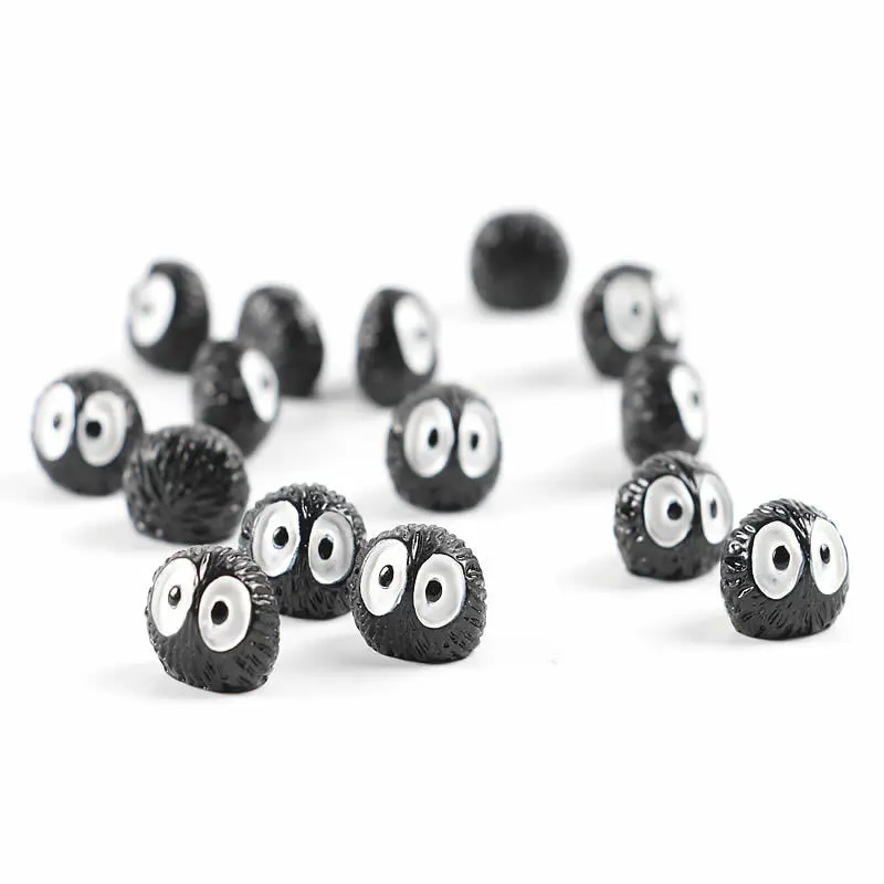 Cute Little Coal Ball Black Elf Car Center Console Decor Car Interior Rearview Mirror Funny Ornament Electric Car Accessories
