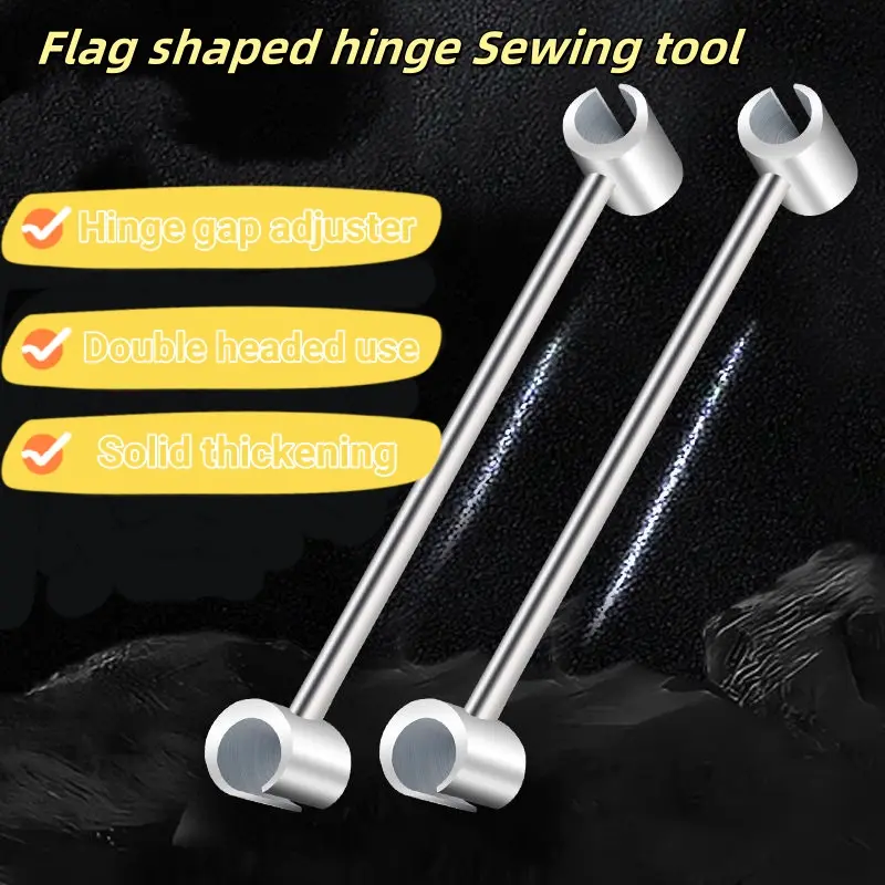 Double Headed Door Hinge Adjustment Wrench Tool Flag Shaped Hinge Sewing Tool Hinge Gap Adjuster Circular Bolt Wrench Tool