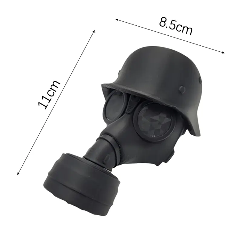 3D Printed Trailer Hitch Ball Cover With Steel Helmet And Gas Mask Trailer Hitch Cover Prevent Dust Plug Cover Car Accessories