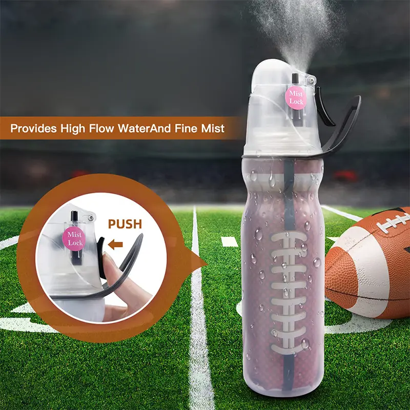 Spray Cooling Water Cup 3 In 1 Double Insulated Cup Outdoor Sports Portable Anti Falling Water Cup Creative Birthday Party Gift