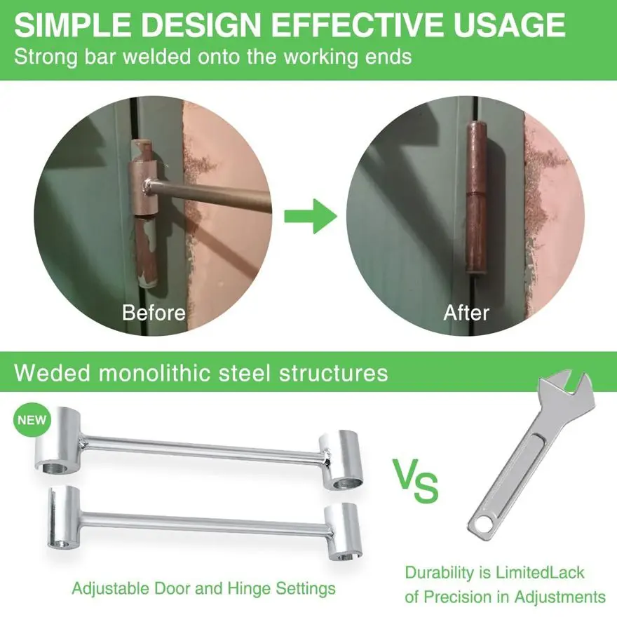 Double Headed Door Hinge Adjustment Wrench Tool Flag Shaped Hinge Sewing Tool Hinge Gap Adjuster Circular Bolt Wrench Tool