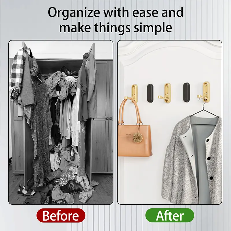 Simple Foldable Wall Hooks Hanging Metal Storage Hooks Non Perforated Wall Clothes Wallet Bathroom Kitchen Suction Cup Hooks
