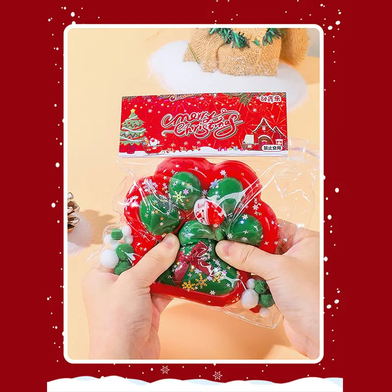 Christmas Big Cat Paw Plush Stress Relief Kawaii Plush Cat Claw Silicone Cat Foot Silicone Slow Rebound Gift Cat Claw Squeezing