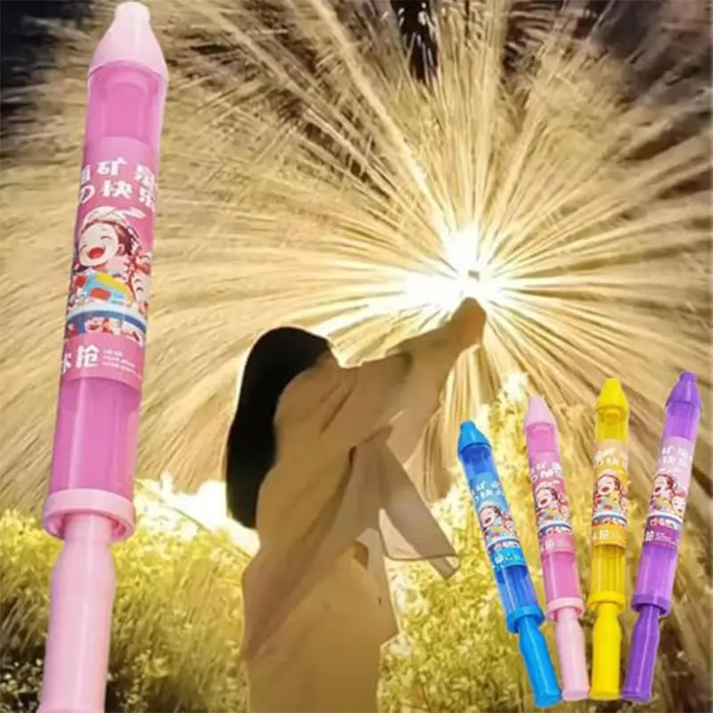 4pcs Fireworks Water Gun Pull-out Large Capacity Kids Beach Swimming Party Water Fireworks Style Water Spray Interactive Game