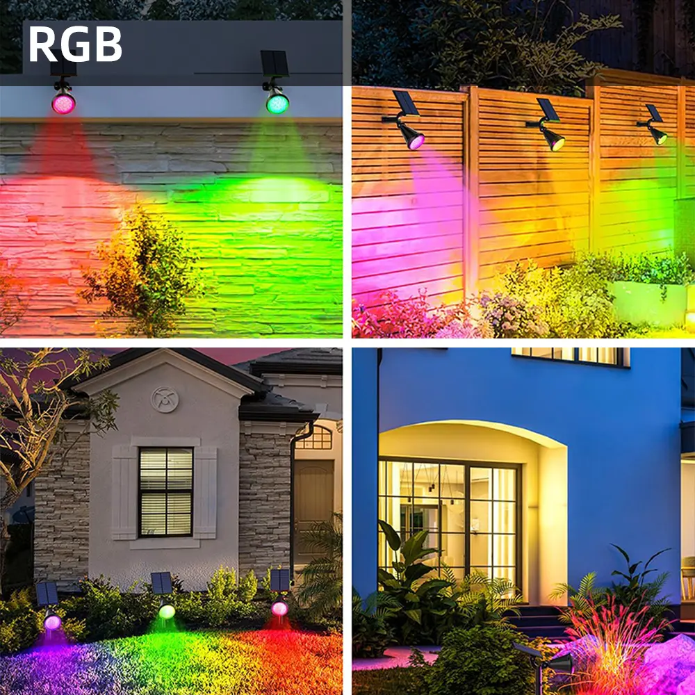 5/10/15w Solar Ground Spotlight Unted Light Waterproof Led Landscape Lighting Outdoor Courtyard Garden Terrace Lawn Decor Light