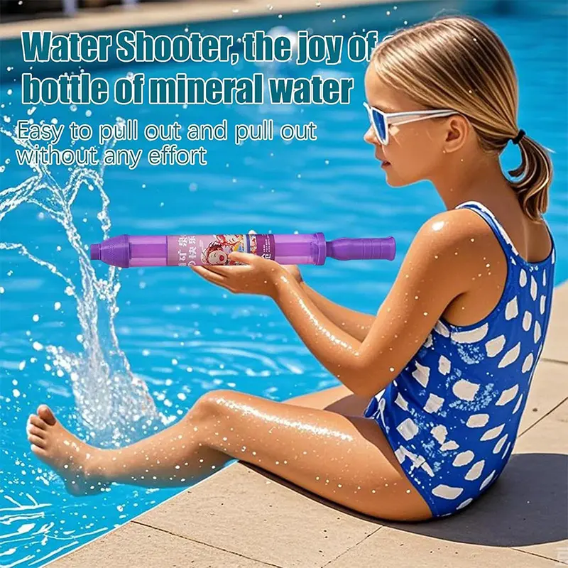 4pcs Fireworks Water Gun Pull-out Large Capacity Kids Beach Swimming Party Water Fireworks Style Water Spray Interactive Game