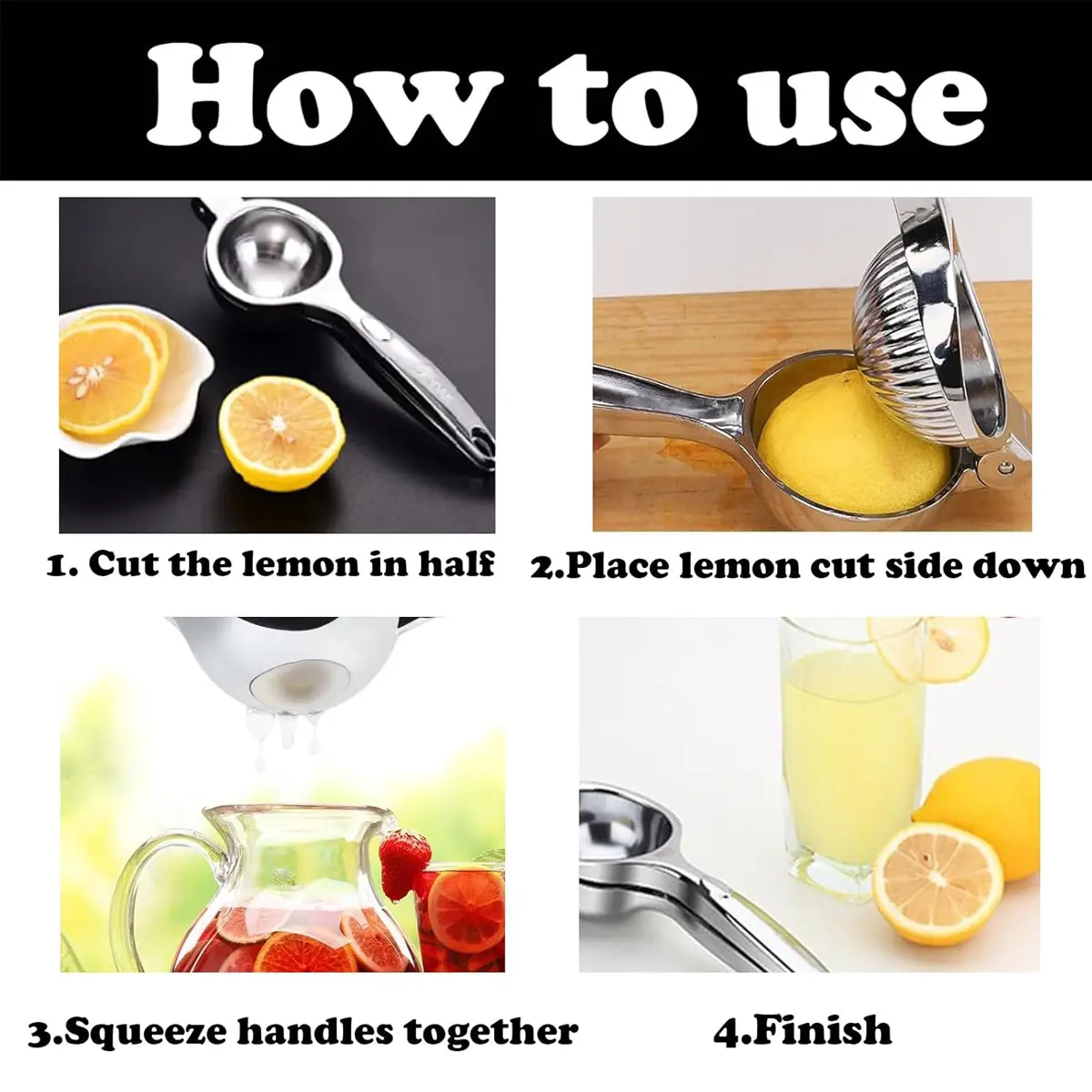 Stainless Steel Manual Juicer Kitchen Multifunctional Accessories Processor Household Lemon Clip Fruit Pressing Lemon Squeezer