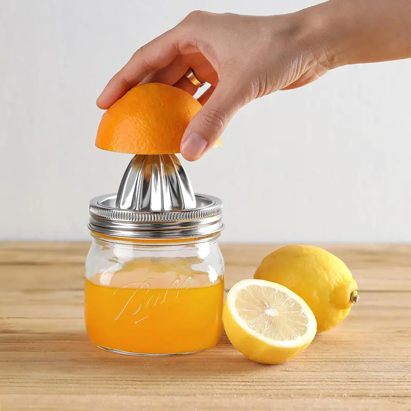 304 Stainless Steel Orange Juice Juicer Cover Convenient Fresh  Portable Lemon Juicer Small Easy Manual Juicer For Household Use