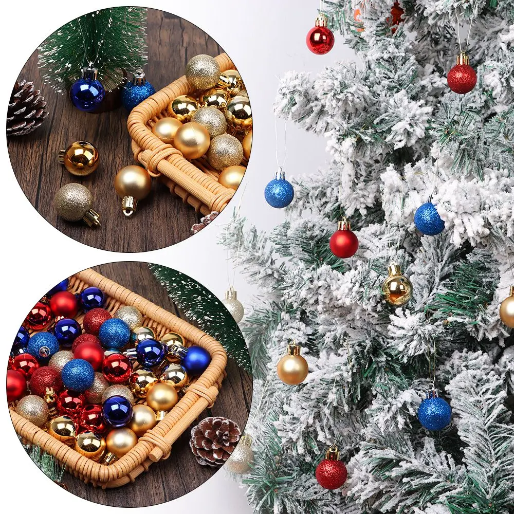 24pcs Christmas Balls Christmas Tree Decorations Ball Xmas Hanging Tree Pendants Party Hanging Pendant Navidad New Year Gift