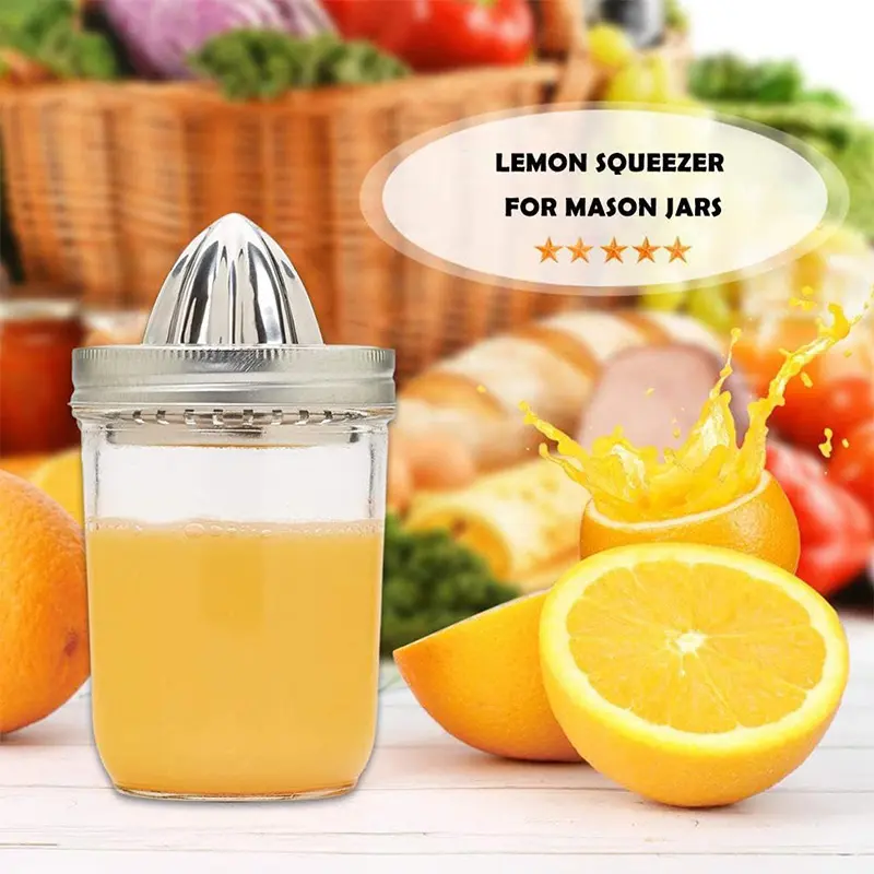 304 Stainless Steel Orange Juice Juicer Cover Convenient Fresh  Portable Lemon Juicer Small Easy Manual Juicer For Household Use