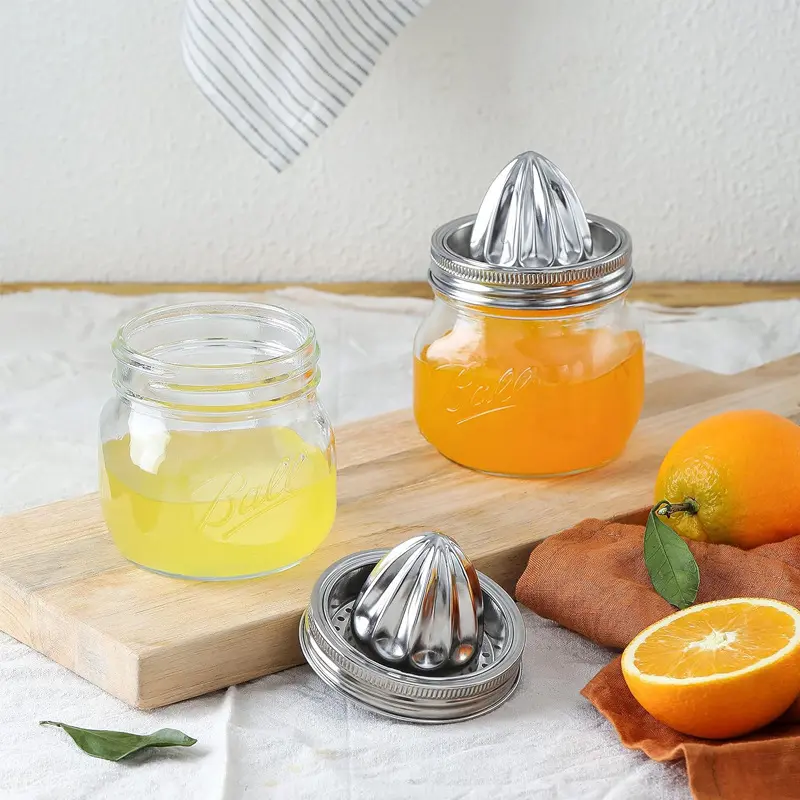 304 Stainless Steel Orange Juice Juicer Cover Convenient Fresh  Portable Lemon Juicer Small Easy Manual Juicer For Household Use