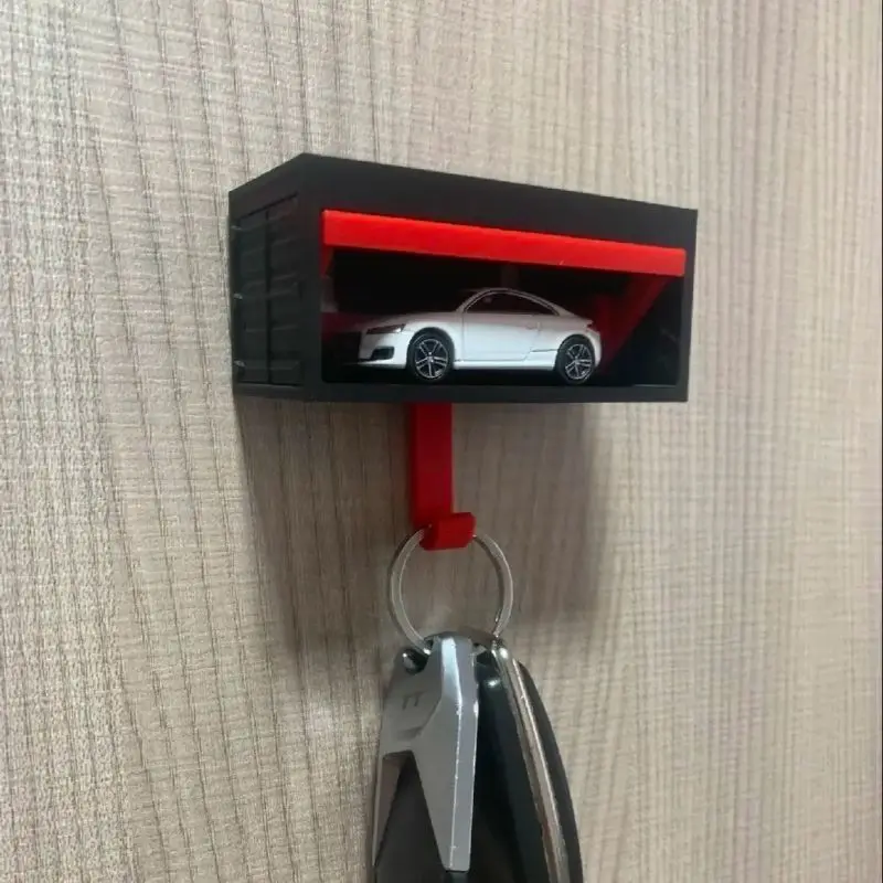 3D Printed Keychain Hook Ornament Garage Car Shell Modeling Wall Ornament Pendant Simulation Handicraft Hook Children Gifts