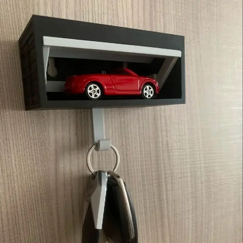 3D Printed Keychain Hook Ornament Garage Car Shell Modeling Wall Ornament Pendant Simulation Handicraft Hook Children Gifts