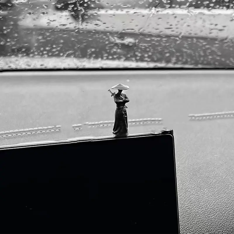 6pcs/set Mini Jianghu Swordsman Statue Accessories Decor Antique Cartoon Characters Car Window Side Center Console Ornaments