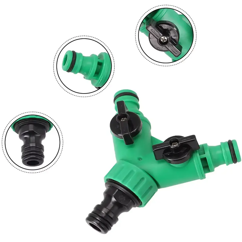 Faucet Universal 1/2 Joint Y-shaped Hose Diversion Valve With Switch 3-way Plastic Valve Washing Machine Garden Water Pipe Joint