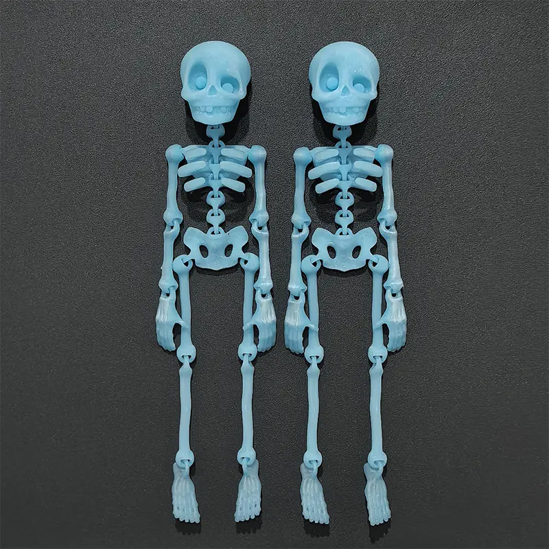 Halloween Skeleton Skeleton Magnetic Refrigerator Sticker Model Ornament 3D Printed Joint Removable Skeleton Artifact Sticker