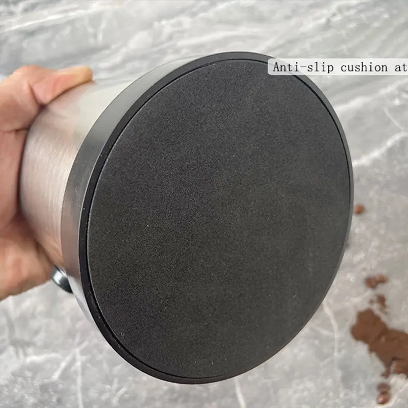 Stainless Steel Coffee Knock Box Anti Slip Coffee Grinding Tapping Powder Residue Inclined Handle Tapping Residue Container