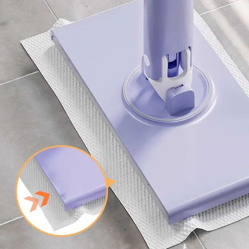 Fully Automatic Face Towel Mop Cloth Clip Household Hand Wash Free Mop Dust Paper Dry Towel Floor Wet Towel Multifunctional Mop