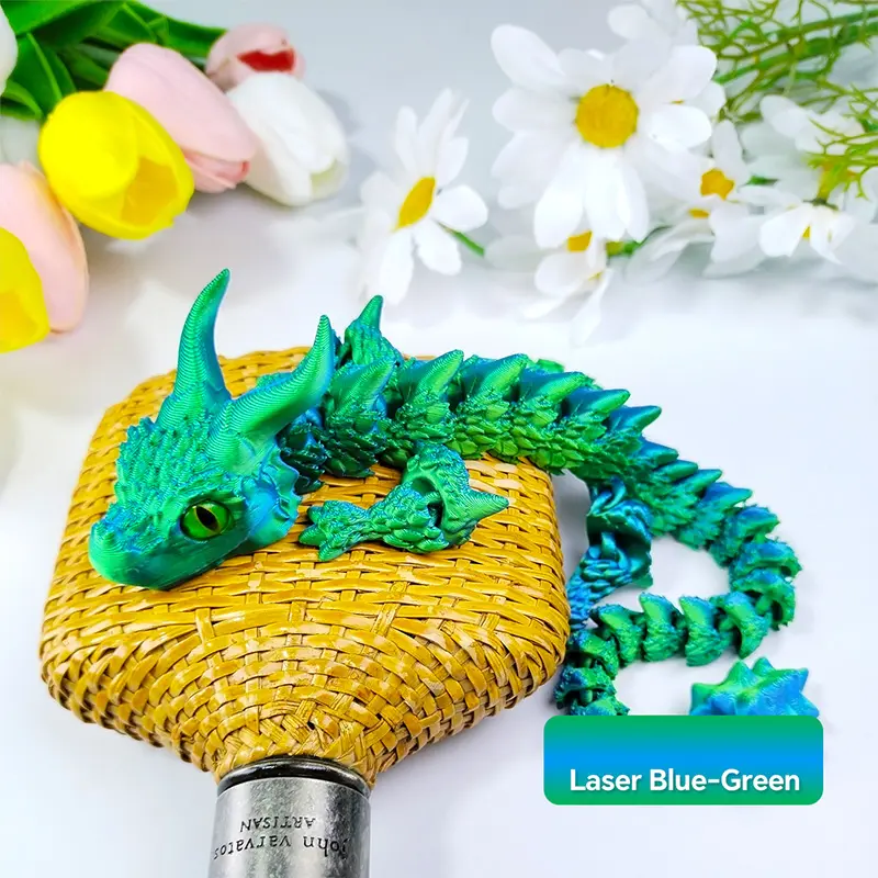 3D Printing Simulation Eyes Double Horned Dragon Ornament Joint Movable Hinge Double Horned Dragon Crafts Festival Kid Gift